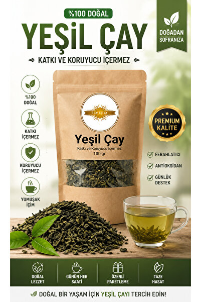 İLMİ ŞİFA Yeşil Çay (Yeşil Çay Yaprağı – Green Tea – Camellia sinensis) Kurut...