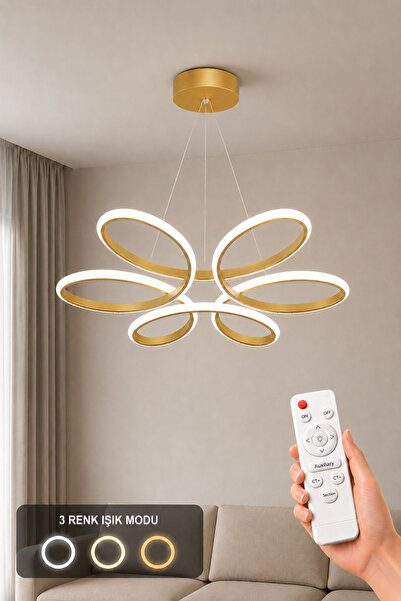 AvizeGO Niva LED Sarkıt Avize 3 Renk Kumandalı