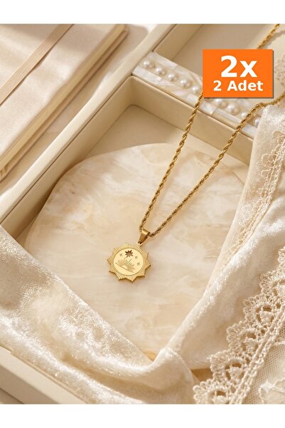Bozhi Steel Necklace Gold Business Woman Style