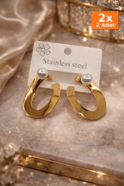 Bozhi Steel Earrings Gold Minimal Elegance Stylish Gift
