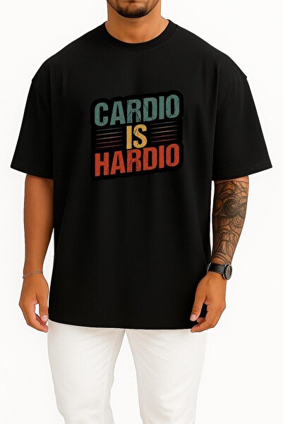Bahriyeli Collection Oversized Cardio Is Hardio Fitness Gym Chest Design Unis...