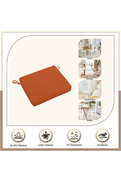 Evim Canvas Orange Liquid Proof, Ανθεκτικό στους λεκέδες, Μαξιλάρι καρέκλας μ...