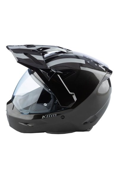 Klim X1 Alpha Carbon Patroit Korumalı ADV Motosiklet Kaskı Metalik Siyah