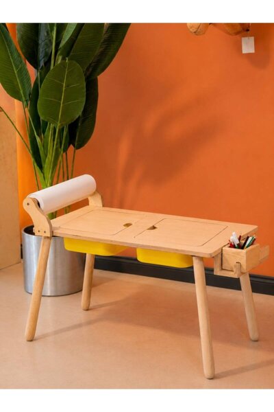 Woodnjoy RULO APARATLI VE KIRTASİYE İSTASYONLU MONTESSORİ AKTİVİTE MERKEZİ + ...