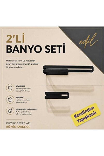 edil tasarim Havlu askısı ,Tuvalet kağıtlık,2 ürün birlikte banyo,tuvalet tak...