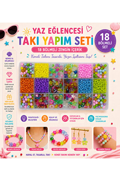By MO Accessories Çocuklar Için Hobi Takı Yapma Seti Hobi Kiti Bileklik Kolye...