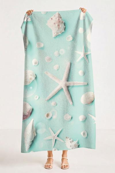 XJIM Prosop de plajă unisex, 100% bumbac, imprimat digital, cu textura moale,...
