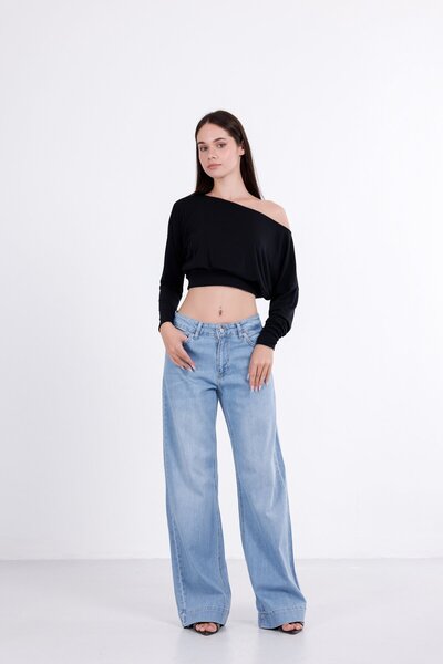 i8 Denim جينز واسع الساق