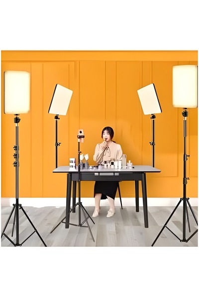 SMAYLİNG Profesyonel Fotoğraf Ve Video Için Çekim Işığı Ring Lıght Stüdyo 10 Inç +2,1 Metre Gölgesiz Lüx