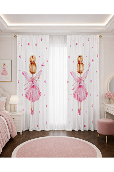 Bebişim Halı Ballerina Princess Girl Double Winged Children's Room Background...