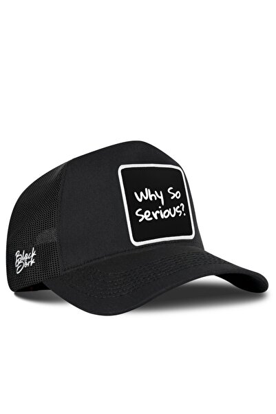 BlackBörk V1 Trucker Why So Serious - Pălărie neagră unisex cu sigla 1sb (CAP)