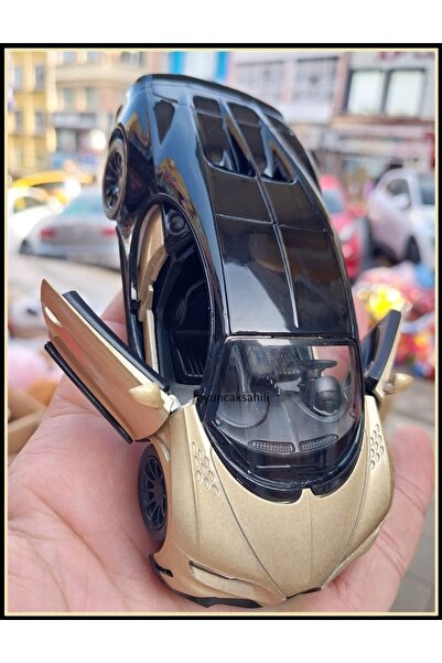 OYUNCAKSAHİLİ Bugatti Veyron W16 Diecast 1:36 Koleksyion Model Ölçek Orjnal Metal Araba Kapıları Açılır 12.5cm Weyron Goldblack