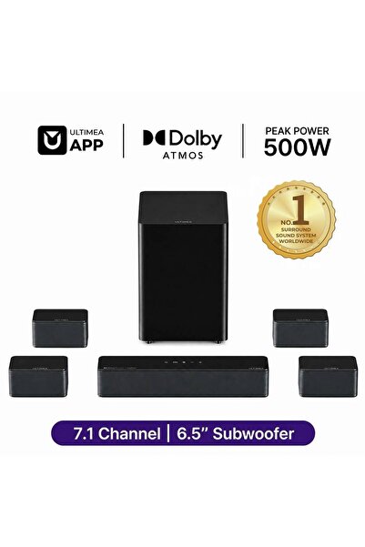 ULTIMEA 7.1 Dolby Atmos Sound Bar with Wireless Subwoofer for TV 500W Home Th...