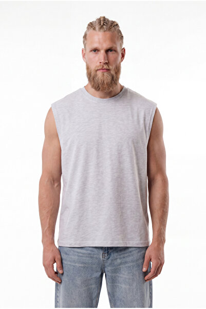 Machinist Men's Oversize Crew Neck Basic Athlete T-Shirt Karmelange