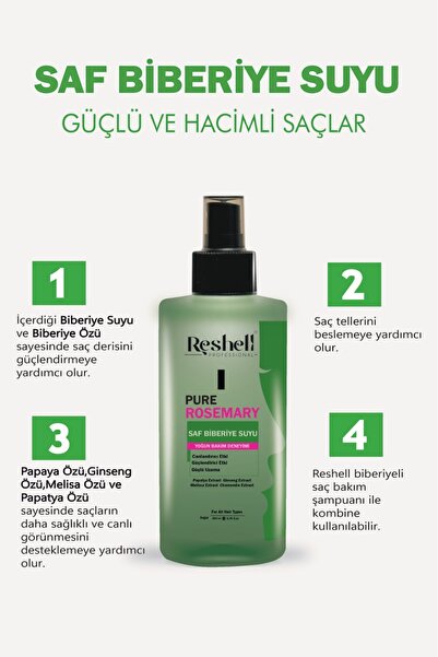 Reshell Biberiye Suyu Dökülme Karşıtı ve Güçlendirici Hızlı Uzama Etkili Saç Toniği 200 ml