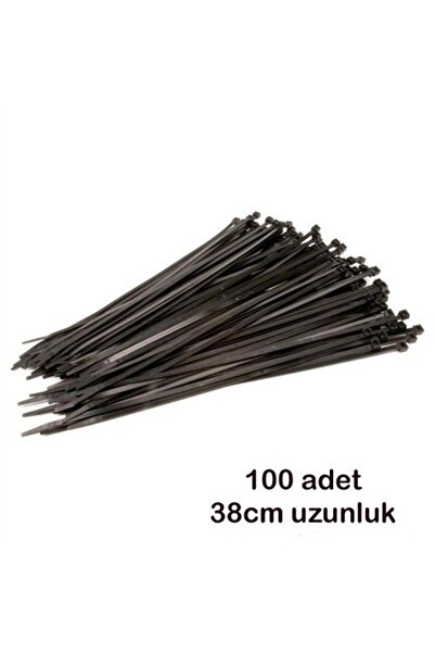 Universal Cırt Kelepçe - Kablo Bağı Siyah 38 cm