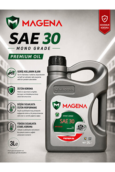 MAGENA Sae Oil 30 Numara Motorlu Testere Zincir Yağı 3 Litre