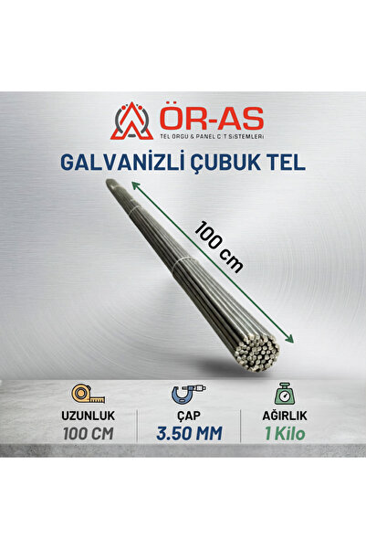 ÖR-AS TEL ÖRGÜ & PANEL ÇİT SİSTEMLERİ Çubuk Tel Galvanizli 3,50 Mm X 1 Kg X 1...