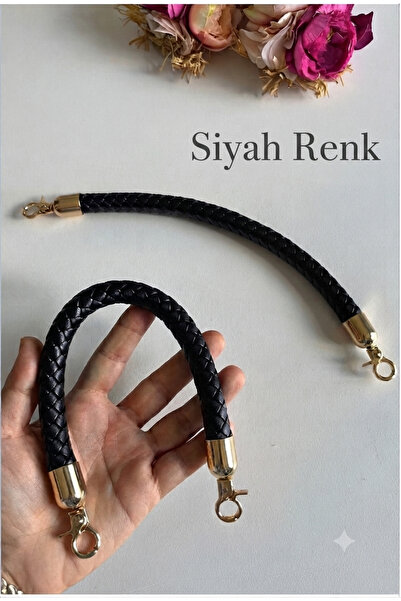 zg hobi aksesuar Knitted Bag Pieces with Black Color Inside and Gold Color De...