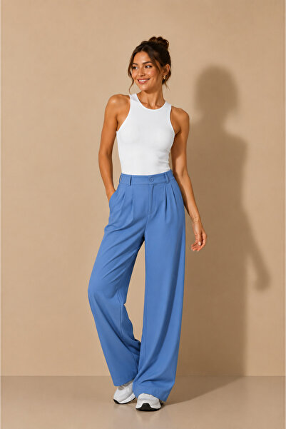 Generic Brand Relaxed Fit Classic Model Fabric Trousers