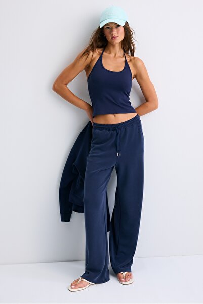 Stradivarius بنطلون بالازو ناعم الملمس