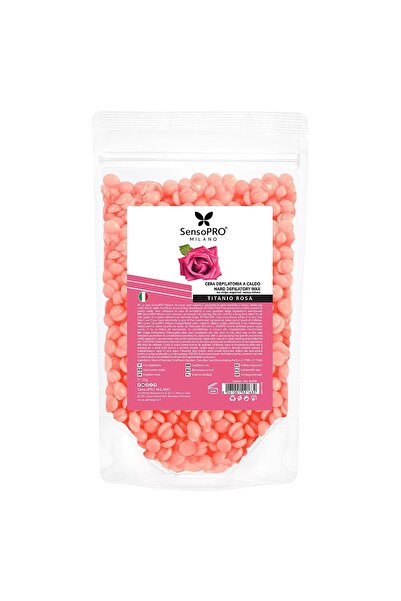 SensoPRO Milano Granule de ceară epilatoare elastică Titanio Rosa, 100g