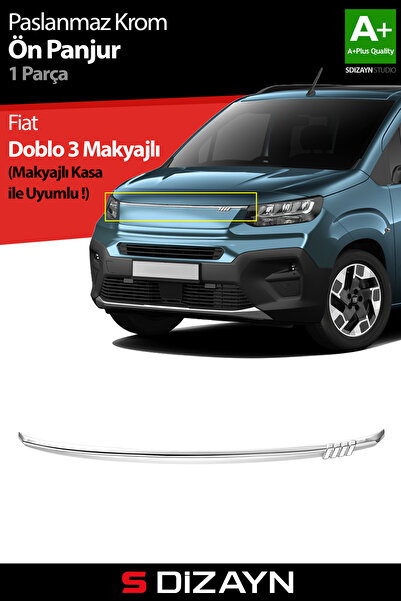 S Dizayn S-Dizayn Fiat Doblo 3 Krom Ön Panjur 2023 Üzeri A+ Kalite 5808180