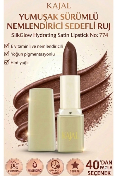 KAJAL Soft Glazed Moisturizing Pearlescent Lipstick – Silkglow Hydrating Sati...