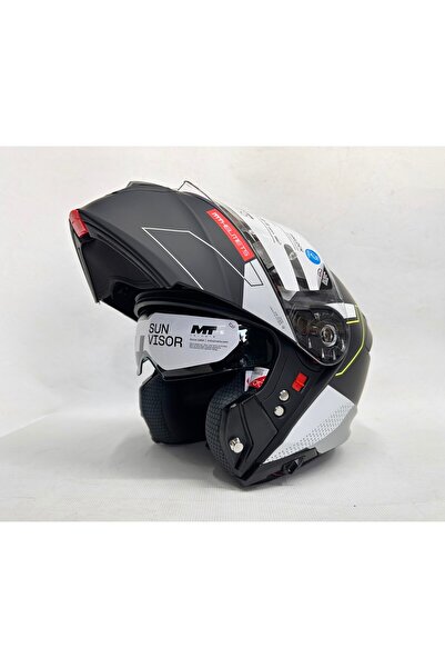 MT Kask Genesis Talo B2 Mat Çene Açılır Kask Iç Güneş Vizörlü