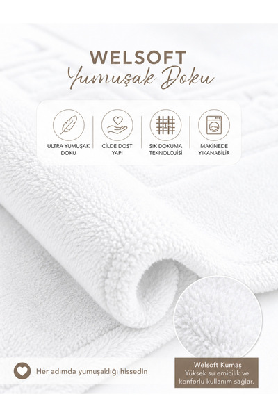 TEXTİLES MAGİC LAMP Prosop de picioare Jacquard tricotat Welsoft, cu model, t...