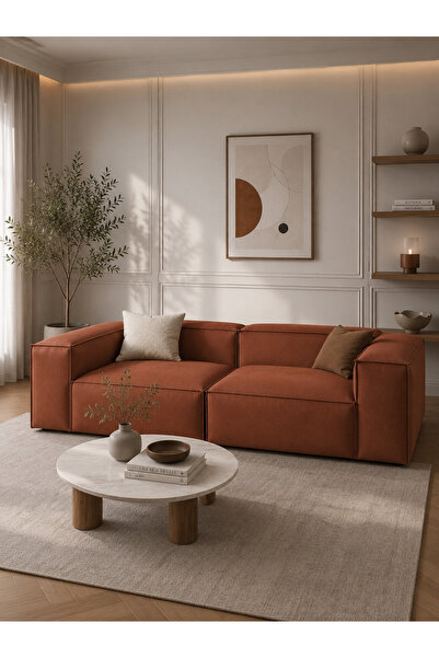 ERİZA Relax Soft 2 Modül Koltuk (TARÇIN) Arizona 11 Keten