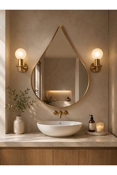 Water Drop, wooden base 100cm modern wall mirror, height mirror, bathroom mirror (Code:04)