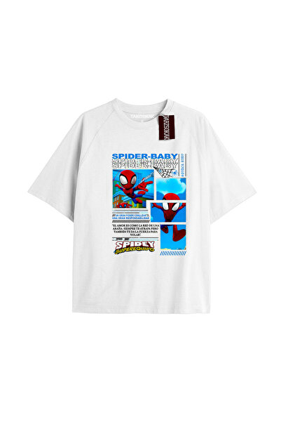TIMESWASTINGIRL Μπλουζάκι Spider-Man με εκτύπωση εφημερίδας, μοντέλο No Way Home