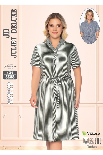 Juliet Deluxe Дамска лятна рокля с шарки от тъкана вискоза 33366