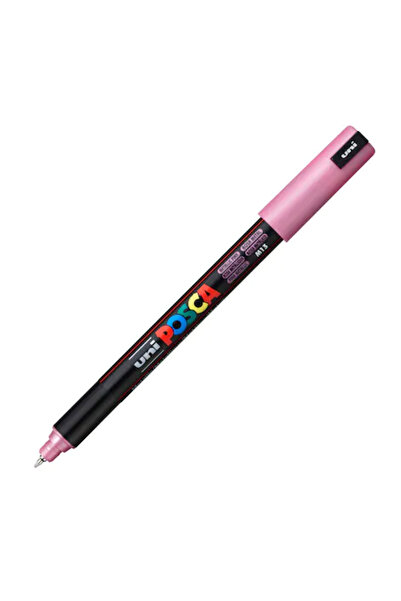 POSCA Marker UNI Posca, 0.7 mm, varf fin metalic, Roz Metalizat