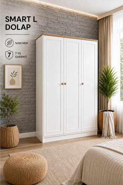 VENATTO Smart 3 Kapılı Dolap(%100MDF)