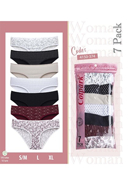 Cotpark Ženske Osnovni Pamuk komadne bikini gaćice 7-pakovanje 4150