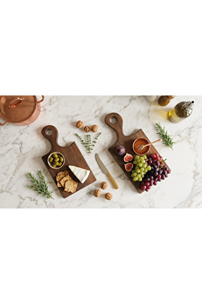 fam wood art Natural Wooden Set of 2 Cutting and Presentation Chopping Boards...