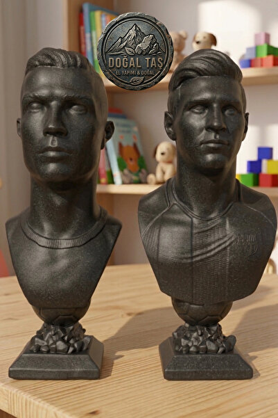 Craft3D Atölye Ronaldo Ve Messi Büst/figür Beton Seti