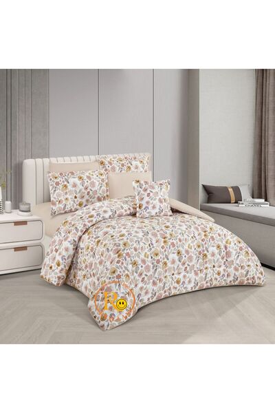 bo Floral Harmony Summer Plaid Single and Twin Bedspread (6 Pieces) - Pink an...