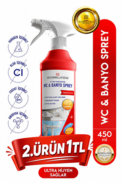 BioBellinda Doğal Wc & Banyo Temizleyici Sprey 450 ml