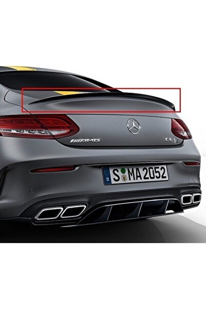 autogp Mercedes w205 coupe bagaj üstü spoiler siyah boyalı
