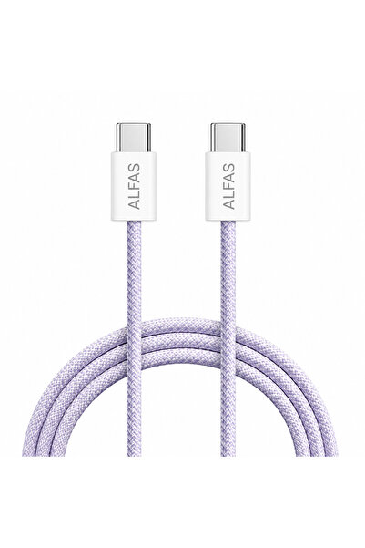 ALFAS Type-C Şarj Kablosu 1m PD 60W 3A 1Gbps Hızlı Şarj & Data Transfer Usb-c...