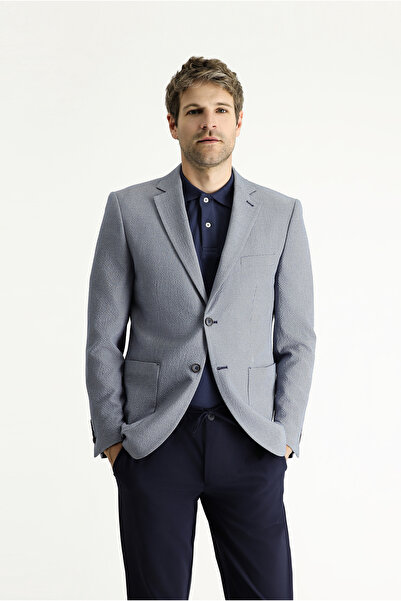 Kiğılı 7 Drop Slim Fit Patterned Seersucker Jacket