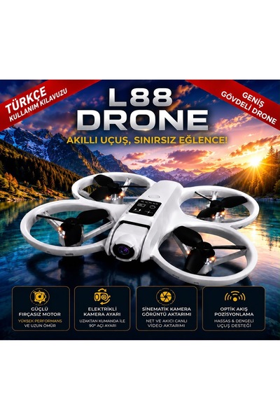 ROSE TEKNOLOJİ L88 HD KAMERA LEDLİ 360 DÖNEBİLEN OPTİK AKIŞ SABİTLEME VE BAŞS...