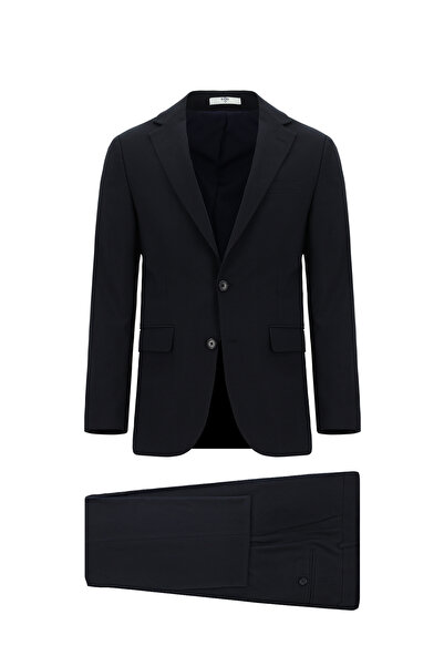 Kiğılı Slim Fit Dar Kesim Yünlü Klasik Takım Elbise