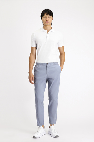 Kiğılı Regular Fit Standard Cut Elastic Waist Lycra Canvas / Chino Trousers