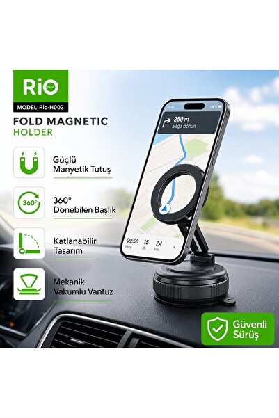 Fold Magnetic 360 Derece Döner Araç Telefon Tutucu Manyetik Tutucu