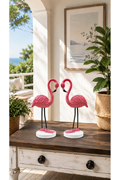 miceda art studio Dekoratif Pembe Flamingo 2 Adet Biblo El Yapımı– Modern Ev ...