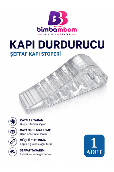 bimbambom Opritor transparent sub ușă, Suport pentru pană de ușă, Silicon tra...